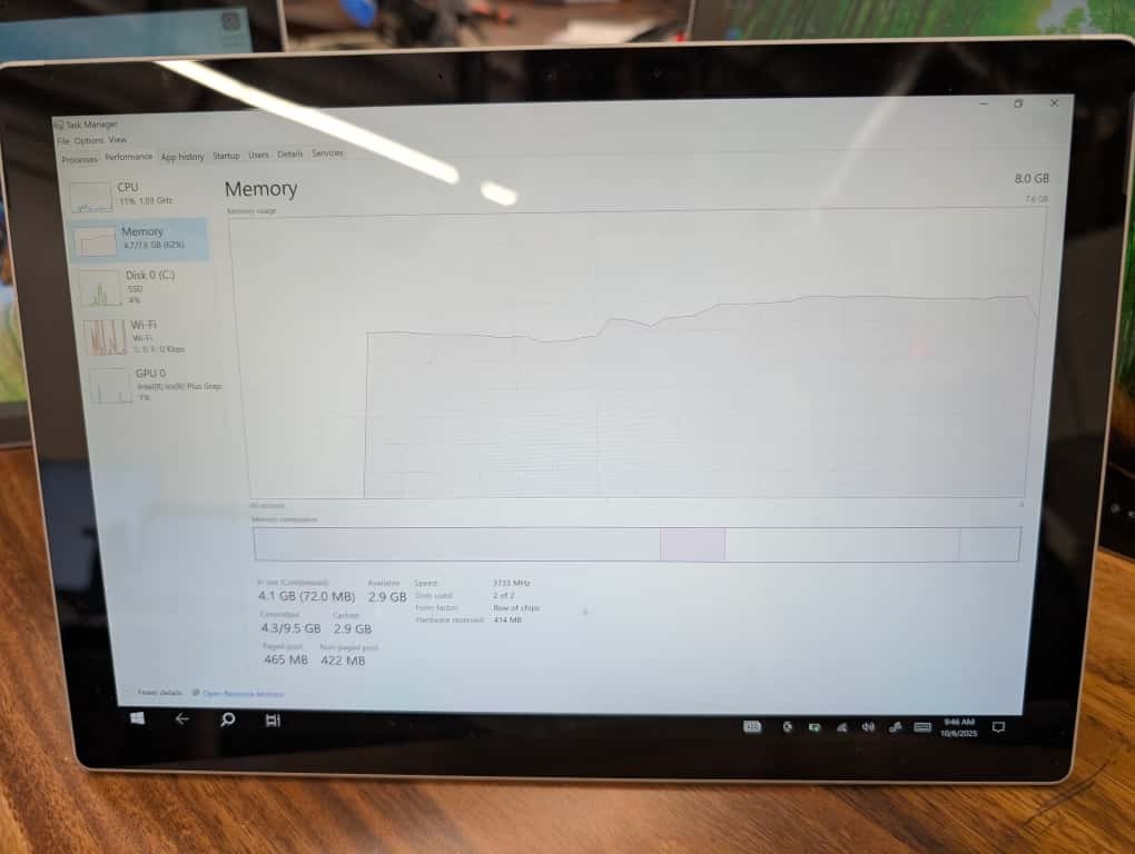 Microsoft Surface Pro 7 Tablet Core i5-1035G4 1.1GHz 8GB RAM 256GB SSD Win10 Pro
