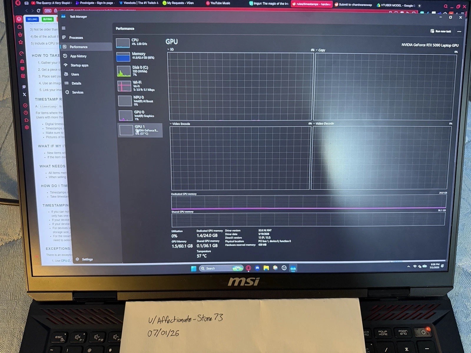MSI Raider 18” HX AI A2XW Gaming Laptop Ultra 9 64GB RAM 2TB SSD