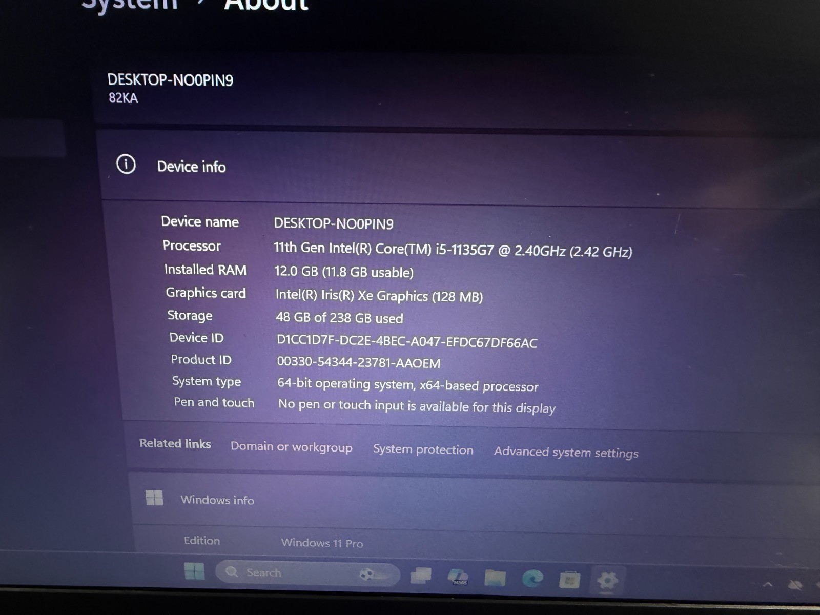 Lenovo V14 G2 ITL Laptop 14″ FHD Core i5-1135G7 12GB RAM 256GB SSD Win11 Pro
