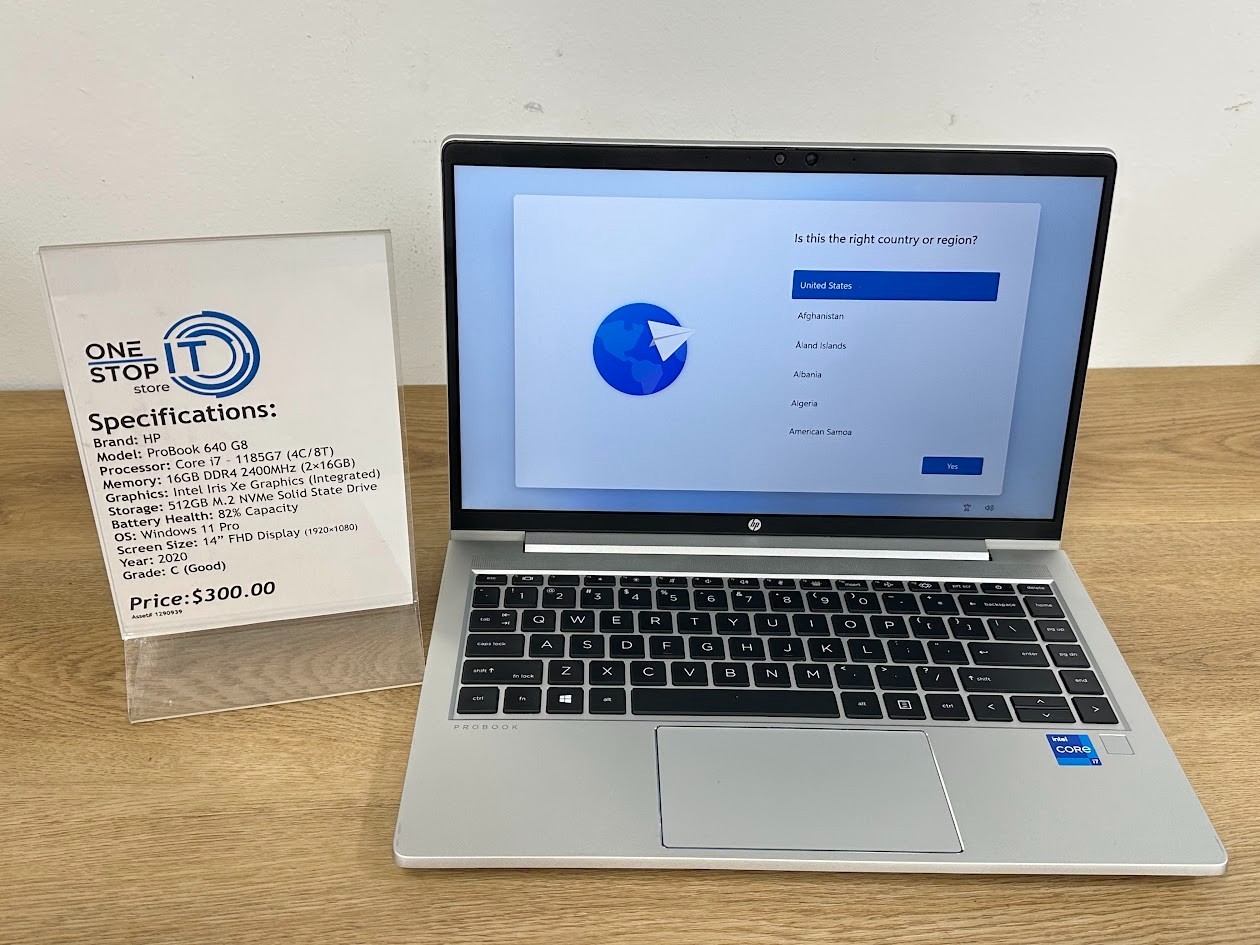 HP ProBook 640 G8, Core i7 1185G7, 16GB DDR4, Intel Iris Xe, 512GB SSD, 2020