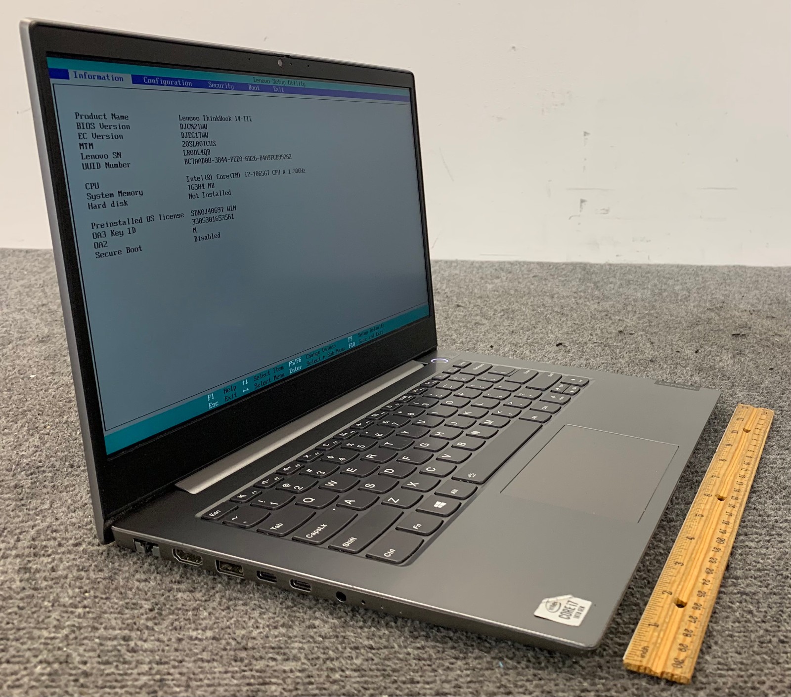 Lenovo ThinkBook 14-IIL 14″ Laptop i7-1065G7 16GB RAM, No Storage Remote Managed