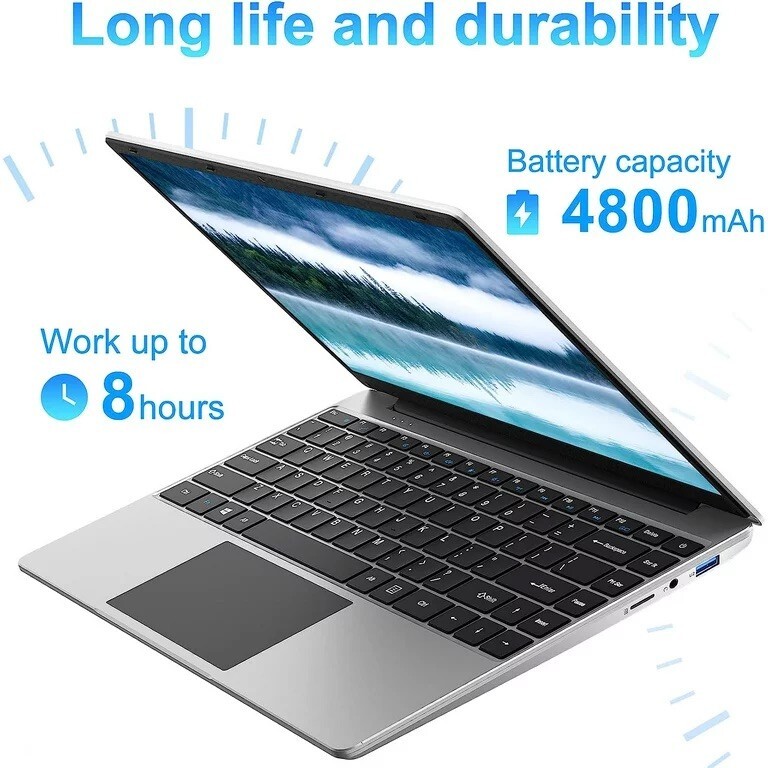 14in Windows 11 Laptop Computer 12GB DDR4 256GB SSD with Intel Quad Core Celeron