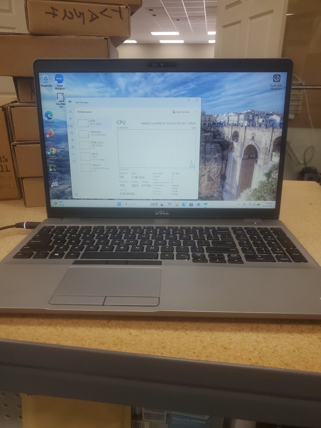 Dell Precision 3550 Laptop – i5-10310U 8GB 256GB SSD 15.6″ 051426-5