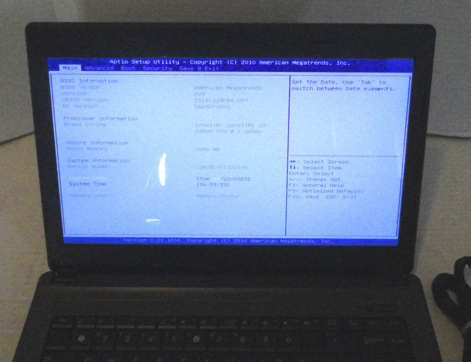 Asus X44H 14″ Laptop Intel Core i3 2.30Ghz, 4GB Memory, NO HARD DRIVE, READ