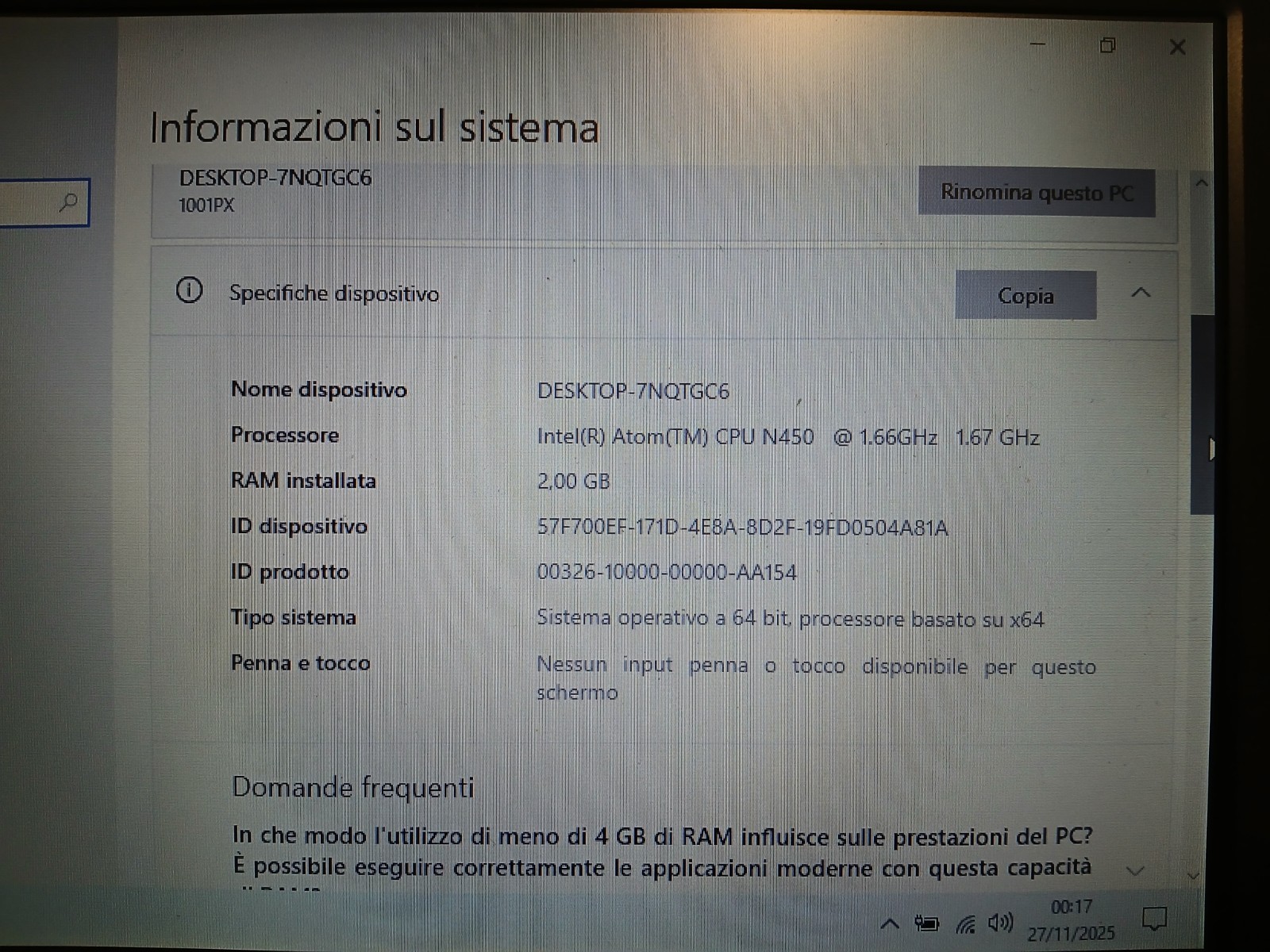 Asus EeePc 1001px