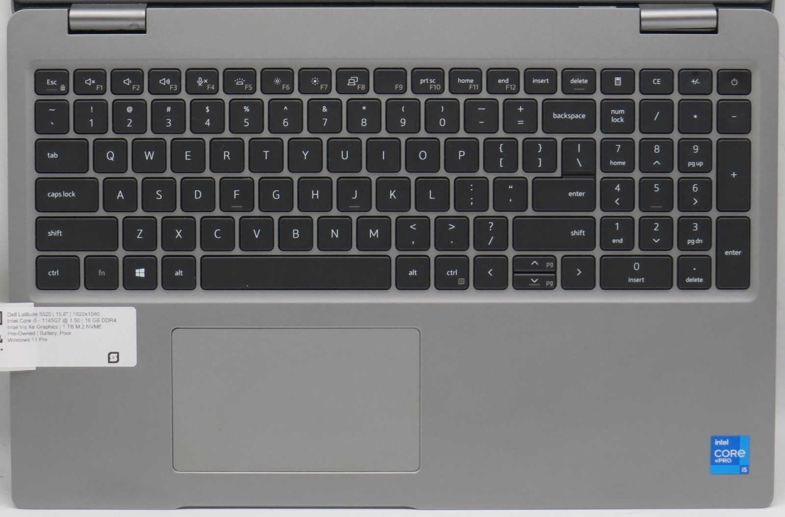Dell Latitude 5520 i5-1145G7 @ 1.50GHz 16GB DDR4 1TB M2 Win 11 Pro