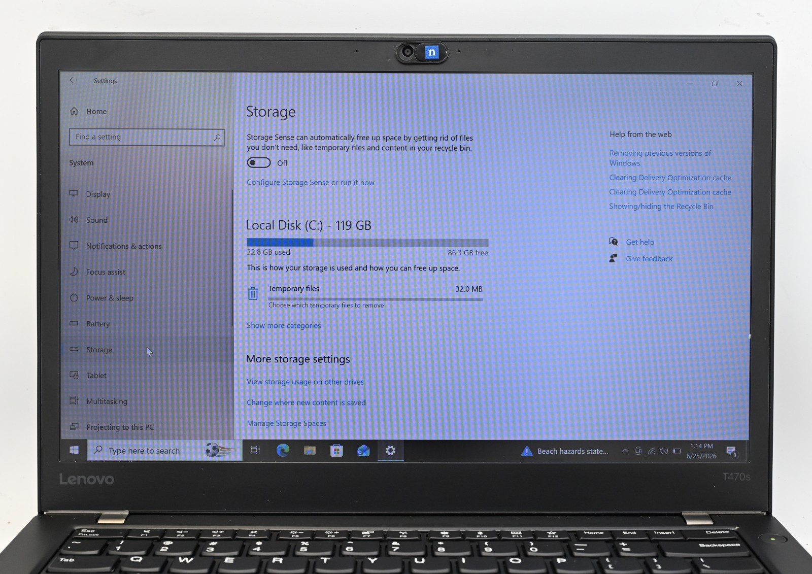 Lenovo Thinkpad T470s i5-7200u 2.6GHz 8GB RAM 128GB SSD Windows 10 Pro
