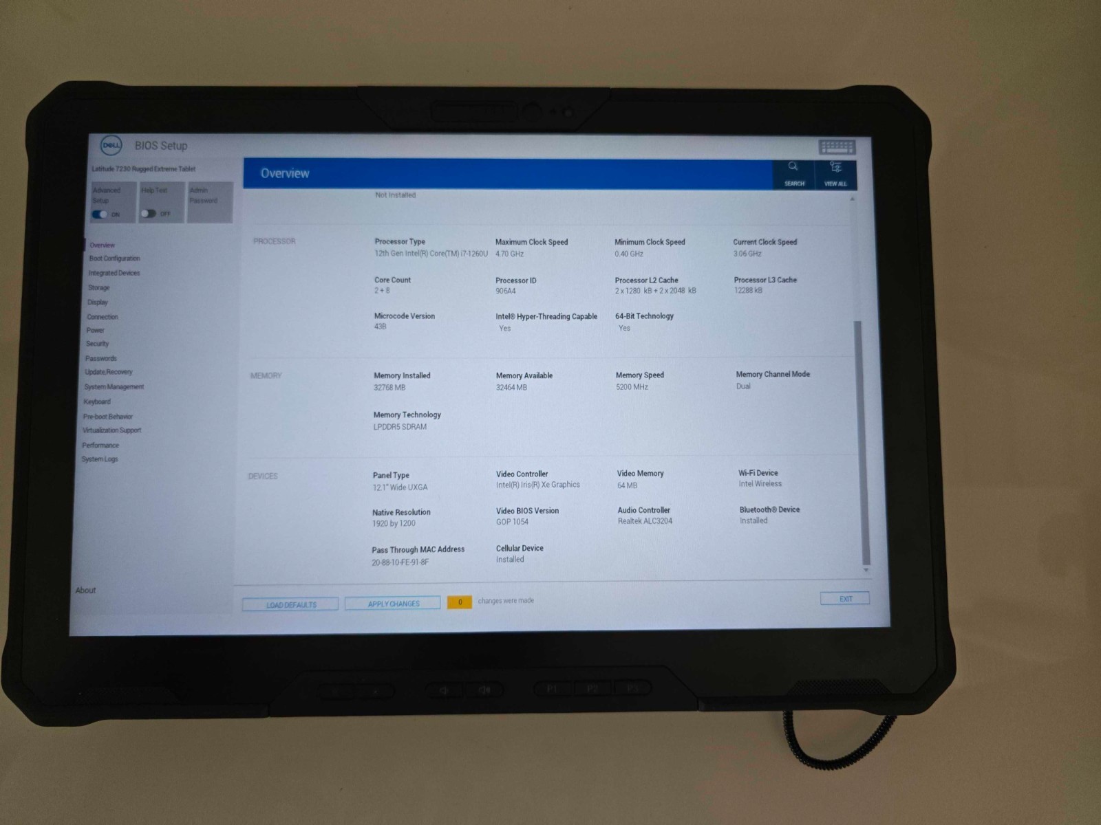 Dell Latitude 7230 Rugged Extreme 5G Cellular i7-1260U 32GB RAM, 1000GB, Scanner