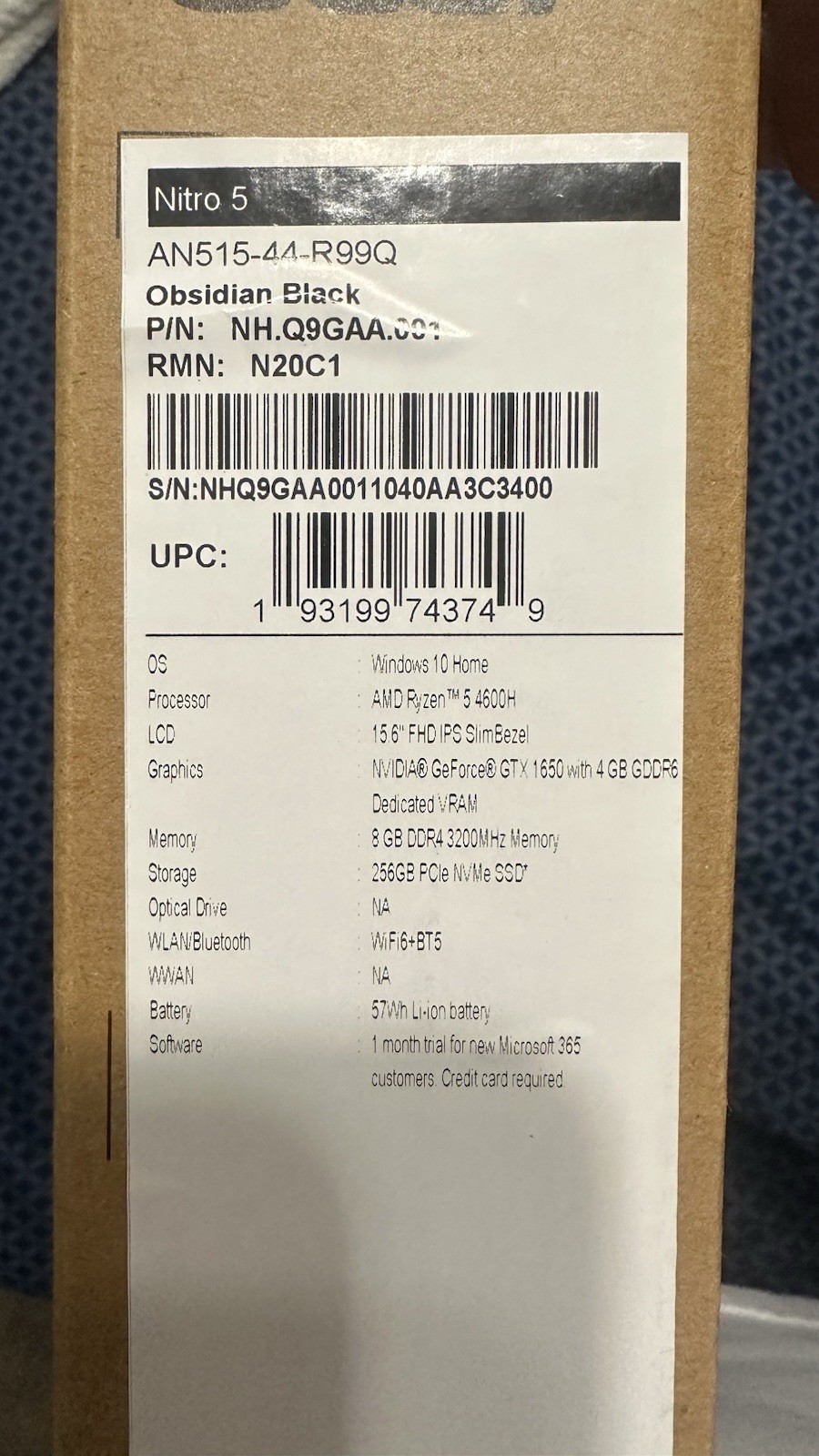Laptop Acer Nitro 5