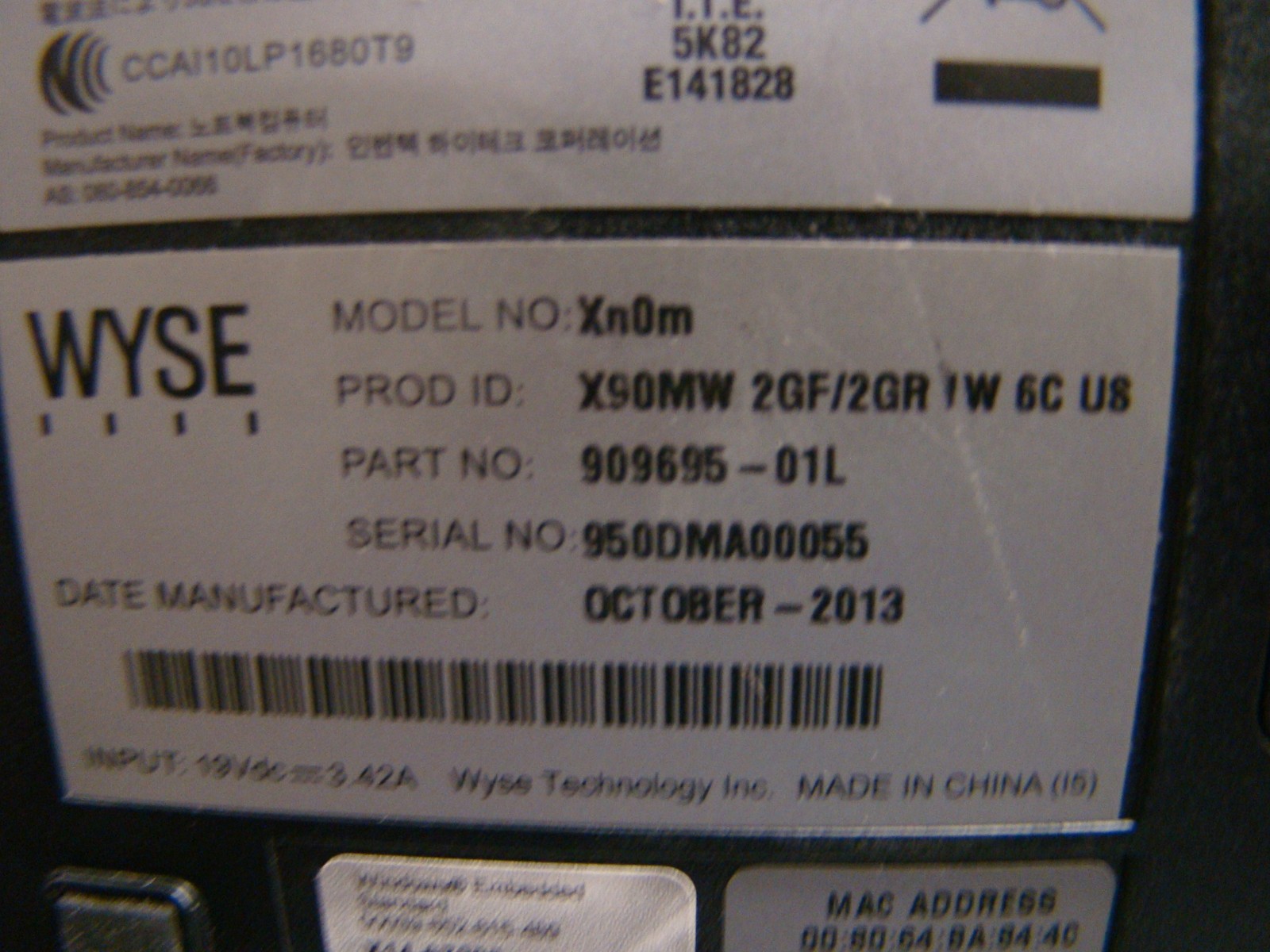 3 WYSE Xn0m 14″ Includes Ram & HDD
