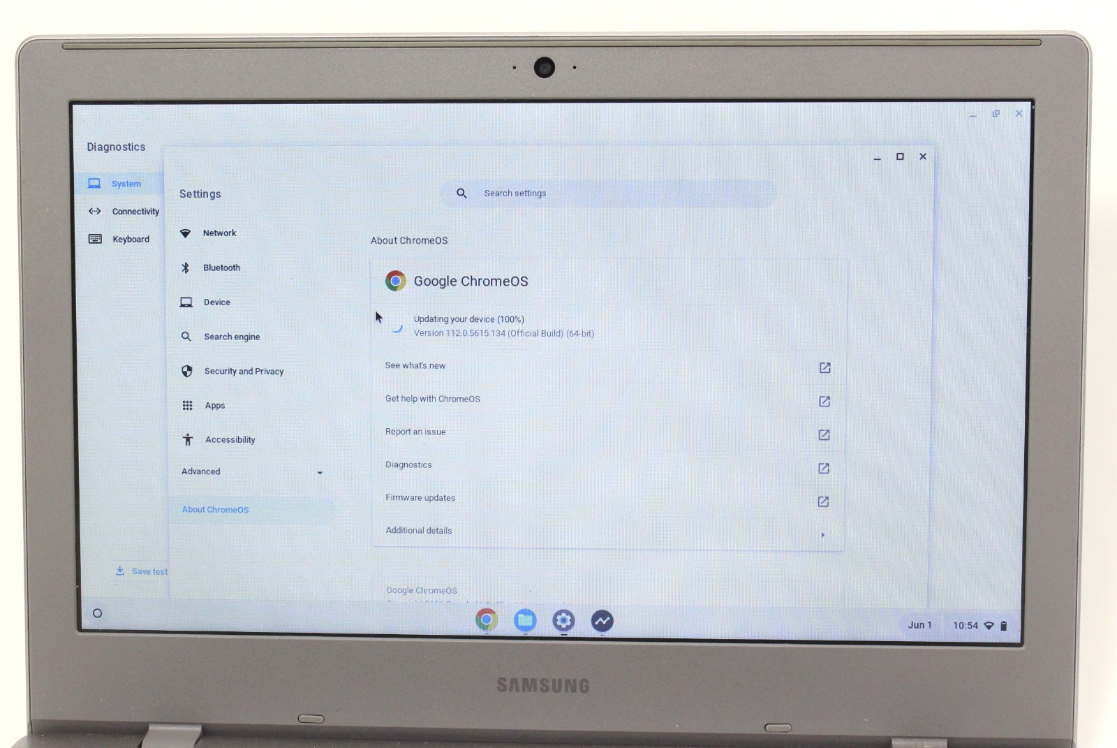 Samsung Chromebook XE310XBA 11.6″ 32GB eMMC 4GB RAM 1.1GHz N4000; 6181889