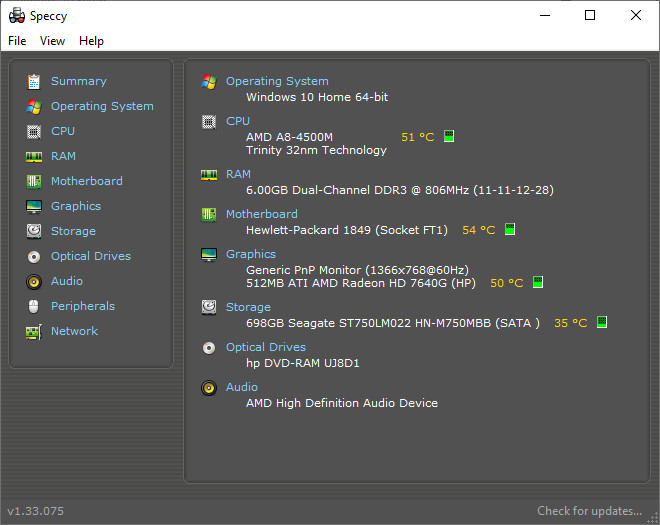 HP Pavilion G6-2217CL 15.6″ Laptop AMD A8-4500M@1.90GHz 750GB HDD 6GB RAM