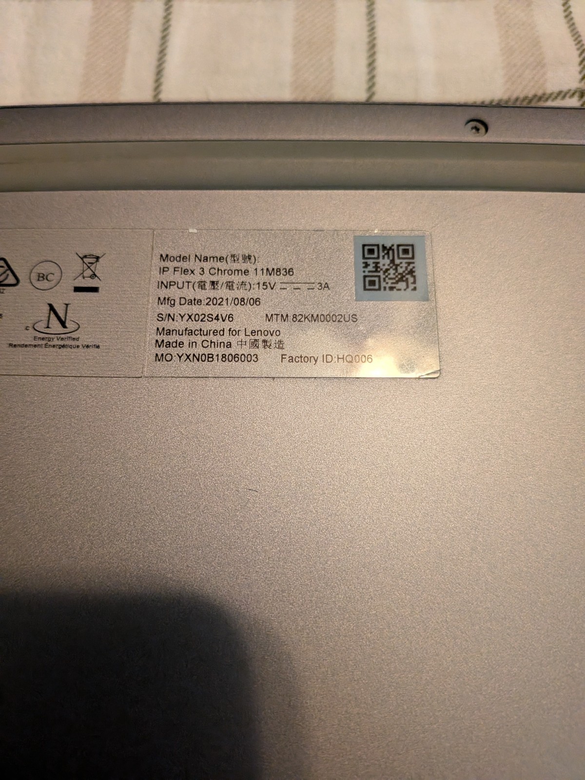 Lenovo IdeaPad 3i Chromebook 15.6” FHD Laptop, Celeron N4500, 4GB RAM, 64GB eMMC