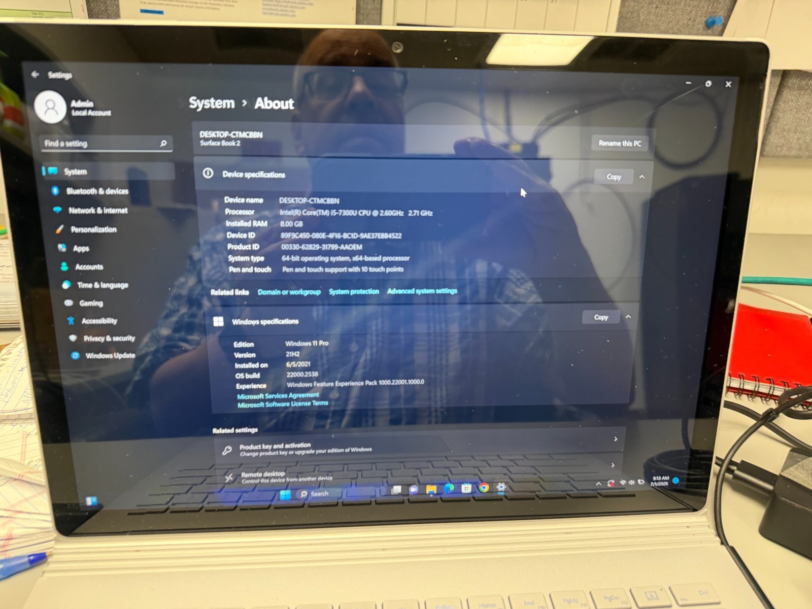 Microsoft Surface Book 2 13.5″ Core i5-7300 8GB 256GB works P/R LOOK!