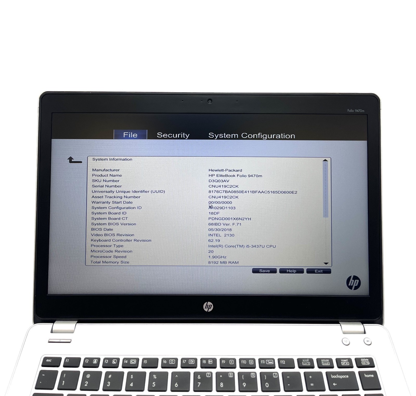HP EliteBook Folio 9470m i5-3437U 8GB RAM 128GB SSD 14″ Business Laptop