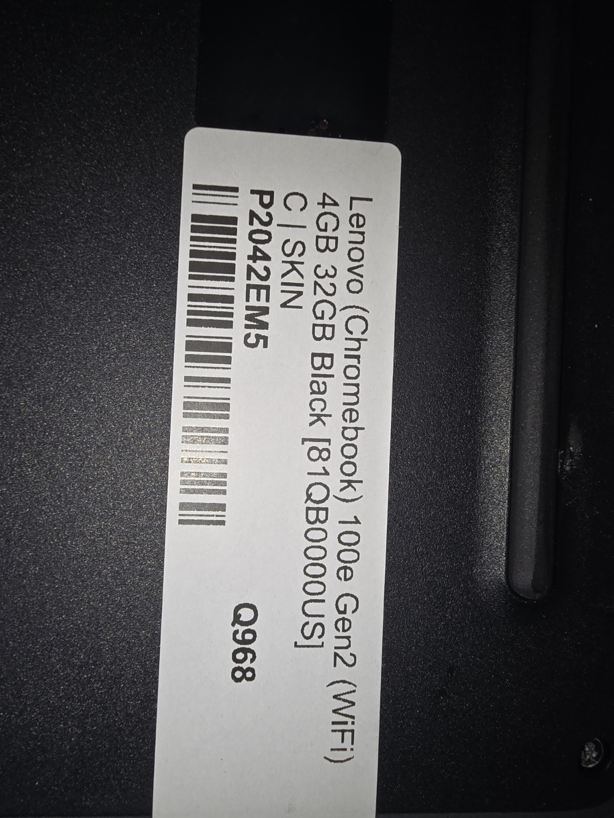 Lenovo 100e Gen 2 Chromebook 81QB0000US 4GB RAM 32GB eMMC 11.6″ + Charger