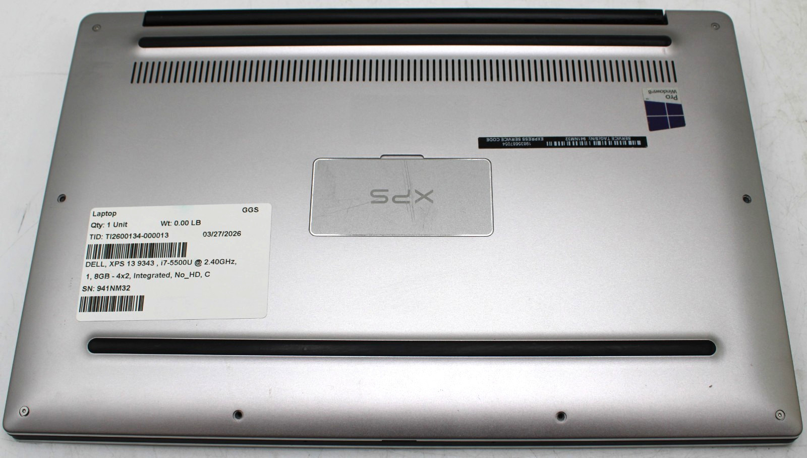 13.3″ Dell XPS 13 9343 Touchscreen Laptop i7-5500U 2.40GHz 8GB RAM 256GB SSD 10P
