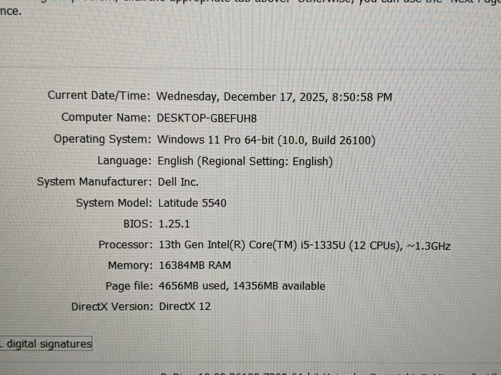 Dell Latitude 5540 15.6″FHD i5-1335U 1.3GHz 16GB 256GB Warranty-04/2027 +Charger