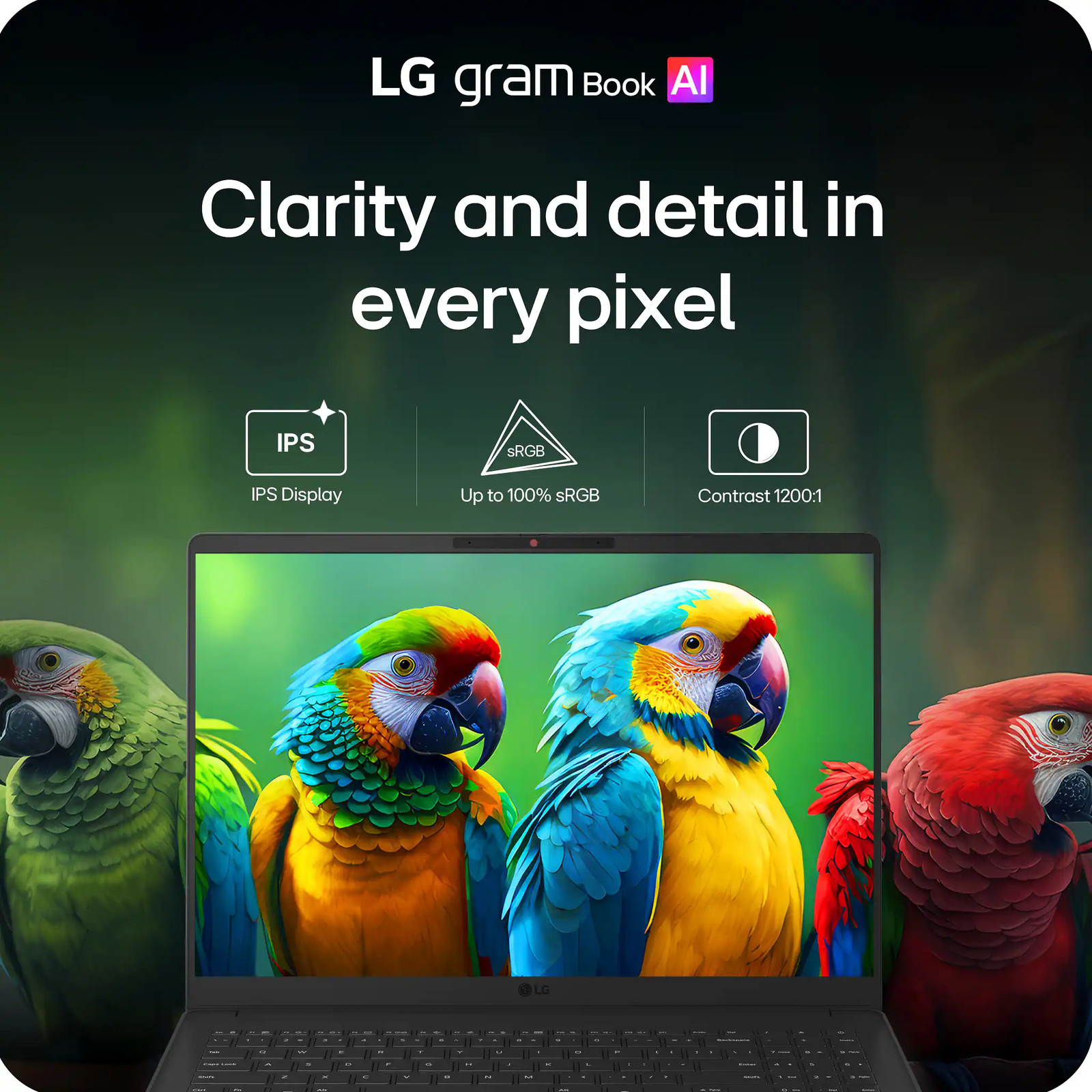 LG – gram Book 16″ Copilot+ PC Touchscreen Laptop with AMD Ryzen AI 7 445 -16…