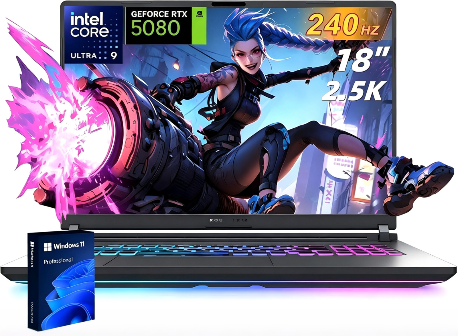 ASUS ROG Strix G18 Gaming Laptop RTX 5080 Intel Ultra 9 275HX 64GB RAM 8TB SDD