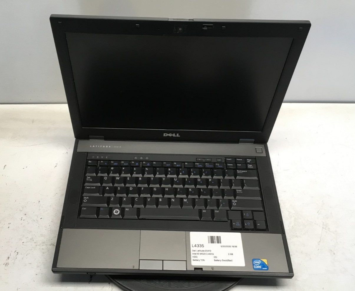 Dell Latitude E5410 Intel i5-M520 2.4GHz 2 GB NO HDD