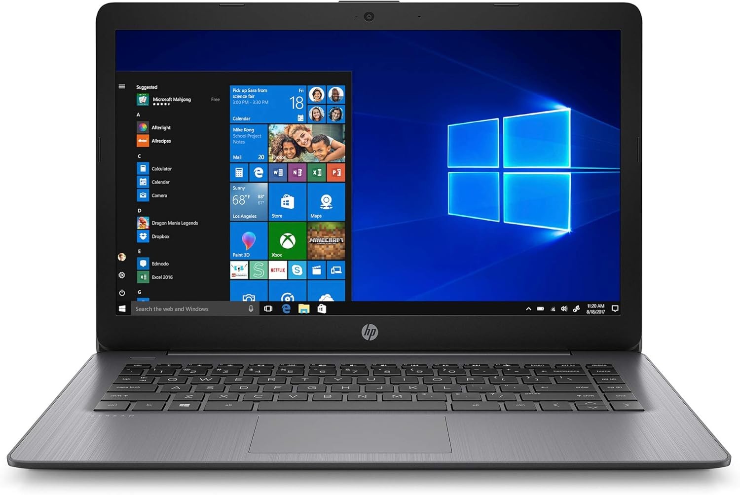 HP Intel Stream 14″ HD, Intel Celeron N4000, 4GB RAM, 64GB eMMC Win10S