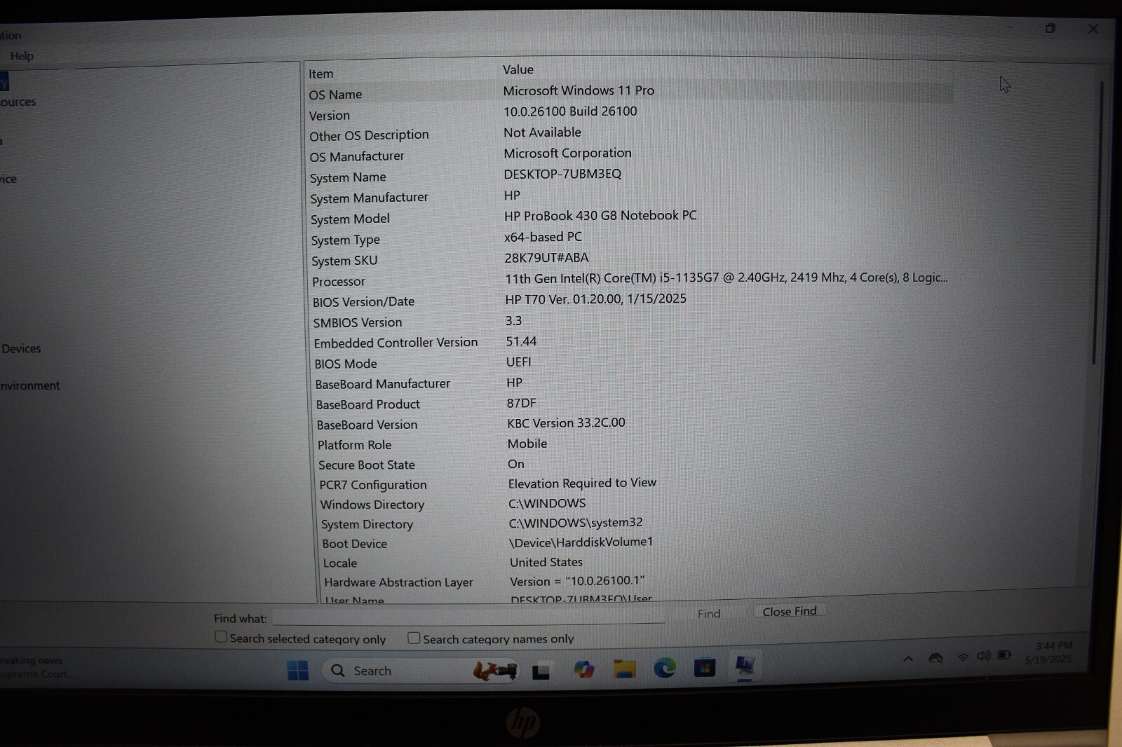 HP Probook 430 G8 i5-1135G7 256GB NvME SSD 16GB DDR4 Win11Pro
