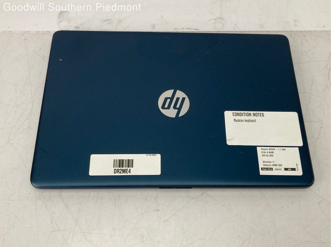 HP Laptop Celeron N4500 1.1GHz 8Gb RAM 256Gb SSD (w/ Russian Keyboard) – Tested
