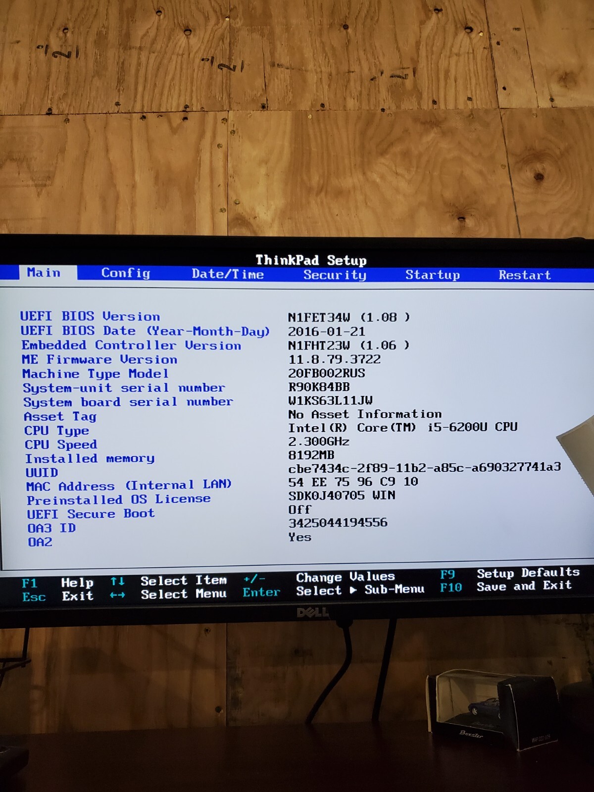 Lenovo X1 Carbon 4th GEN i5-6200 8GB RAM No SSD/OS! BAD LCD! Boots! #69