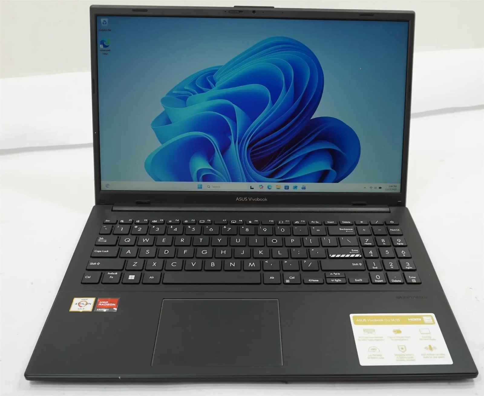 ASUS Vivobook Go 15 e1504f 15.6″ AMD Athlon Gold 7220U 2.4GHz 4GB 256GB SSD