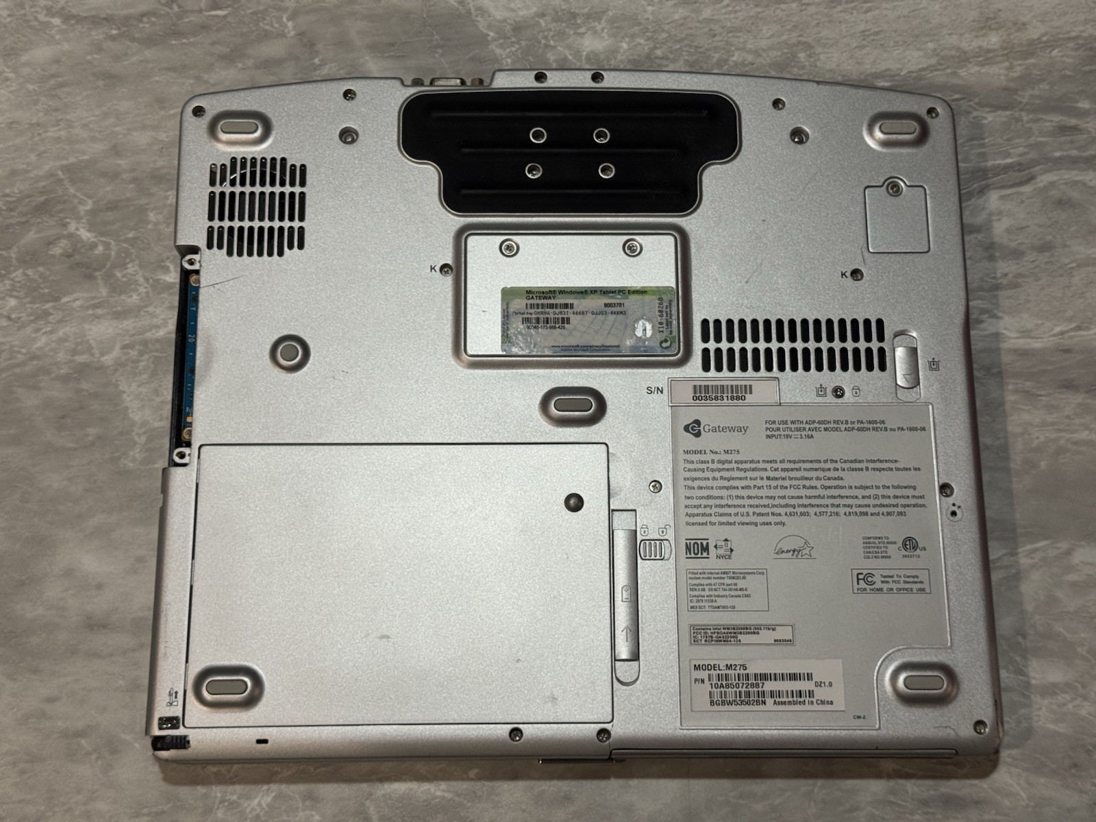 Gateway M275 14″ Laptop/Tablet Intel Pentium M 1.7GHz 1gb RAM 60gb HDD Win XP