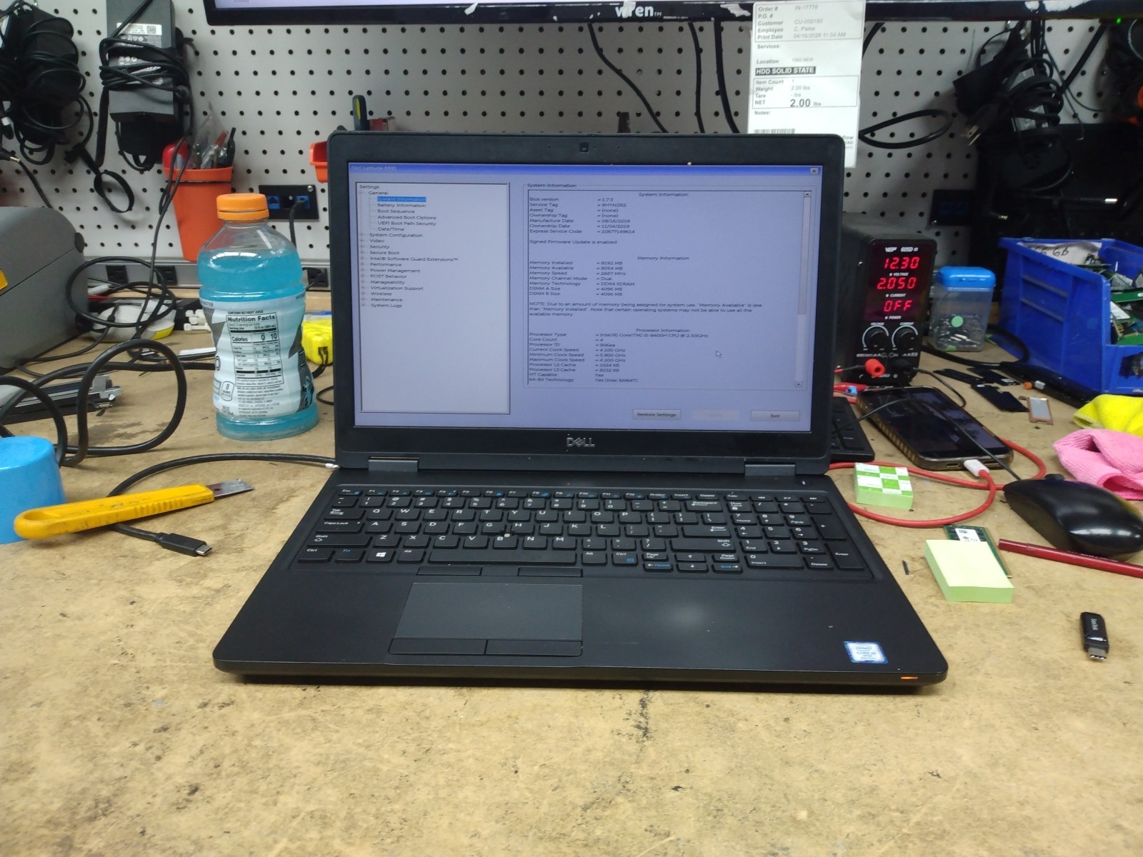 Dell Latitude 5591 FHD 15.6″ 8 GB I5-8400H NO SSD/NO OS