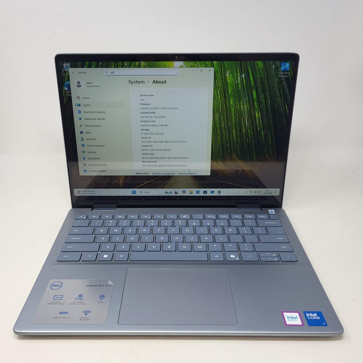 Dell Inspiron 14 7440 2 IN 1 14″ Core Ultra 7 150U 1.8GHz 16GB RAM 1TB SSD