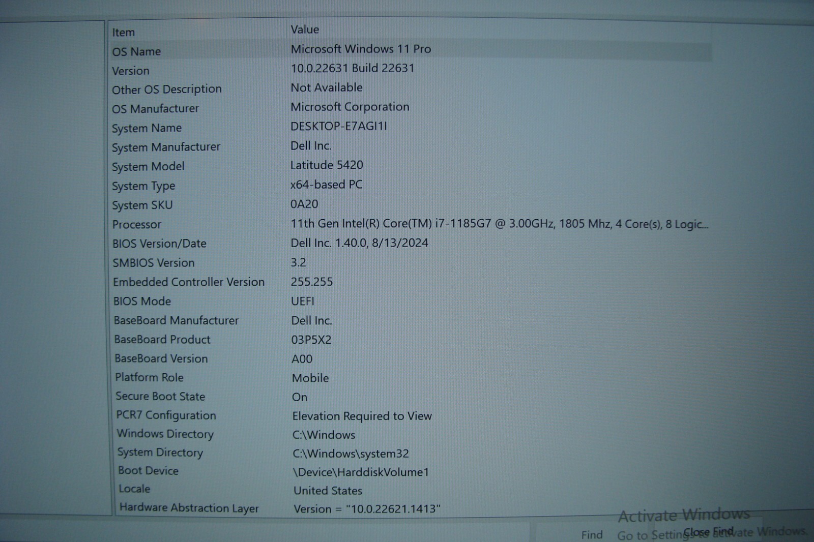 Dell Latitude 14 5420 14″ FHD vPro i7-1185G7 2.8GHz 16GB 512GB Windows 11 Pro