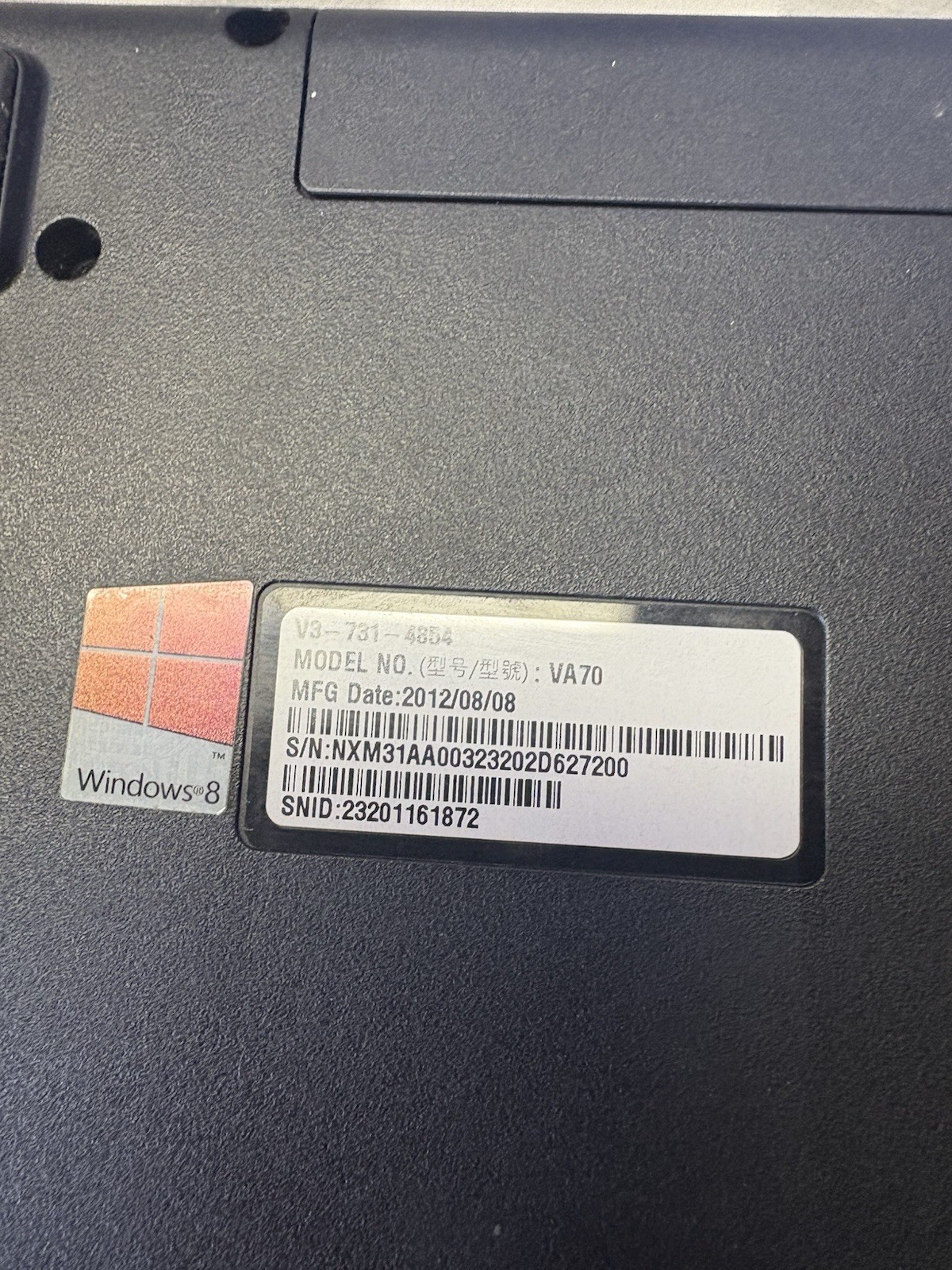 Acer Aspire V3-731-4649 VA70 Laptop 17-inch Intel Pentium Windows 8