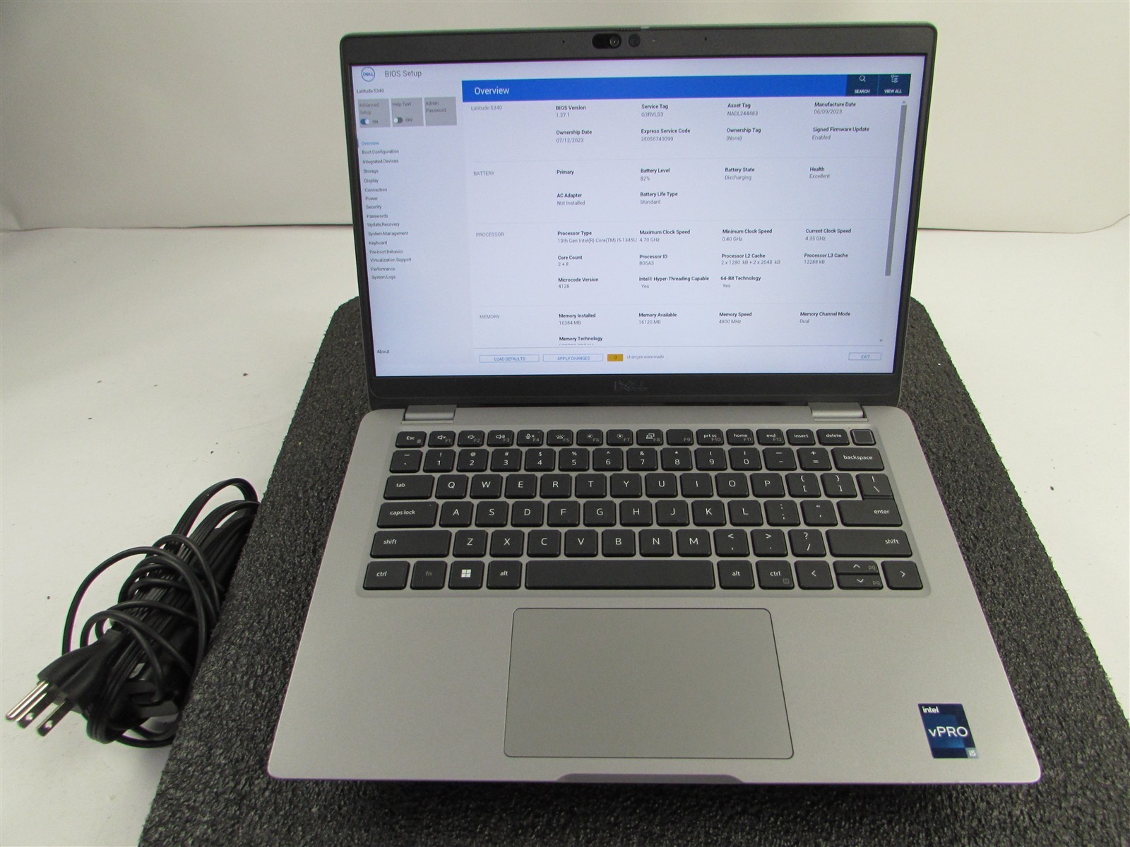 DELL LATITUDE 5340 1920X1080 FHD TOUCHSCREEN I5-1345U 512GB SSD 16GB RAM NO O.S