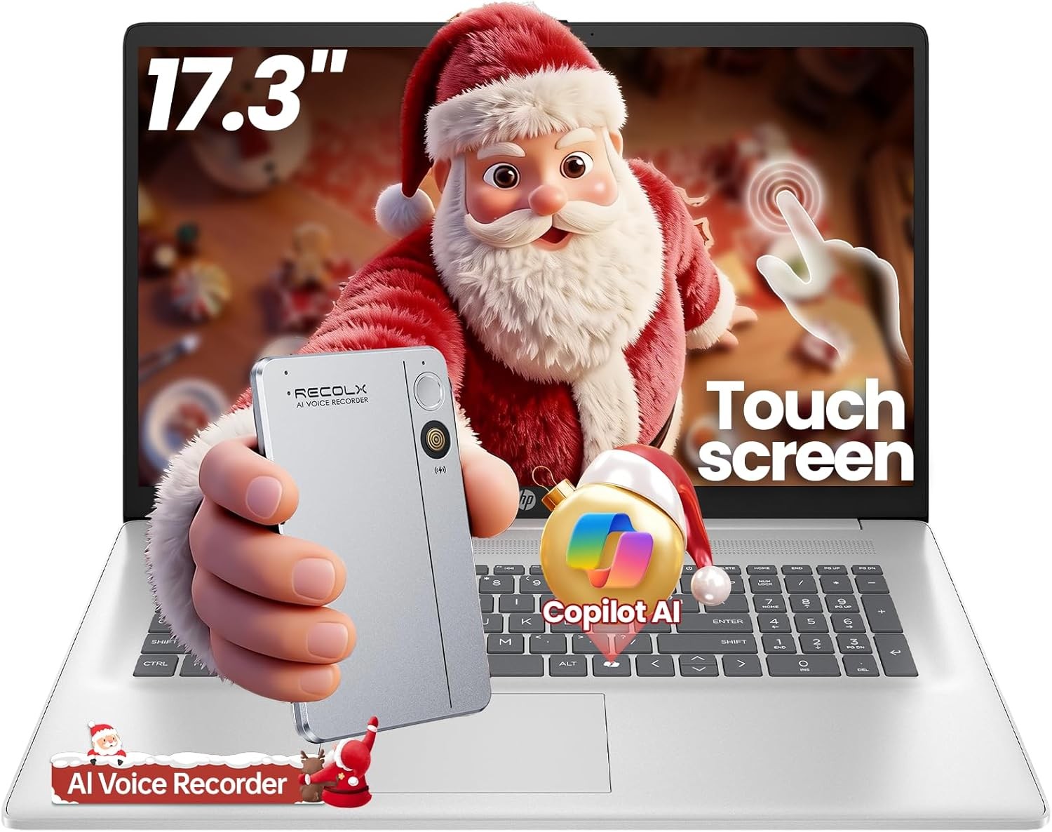 HP 17.3″ Touchscreen Business Laptop, Intel Core Ultra 7 255U 32GB RAM, 1TB SSD