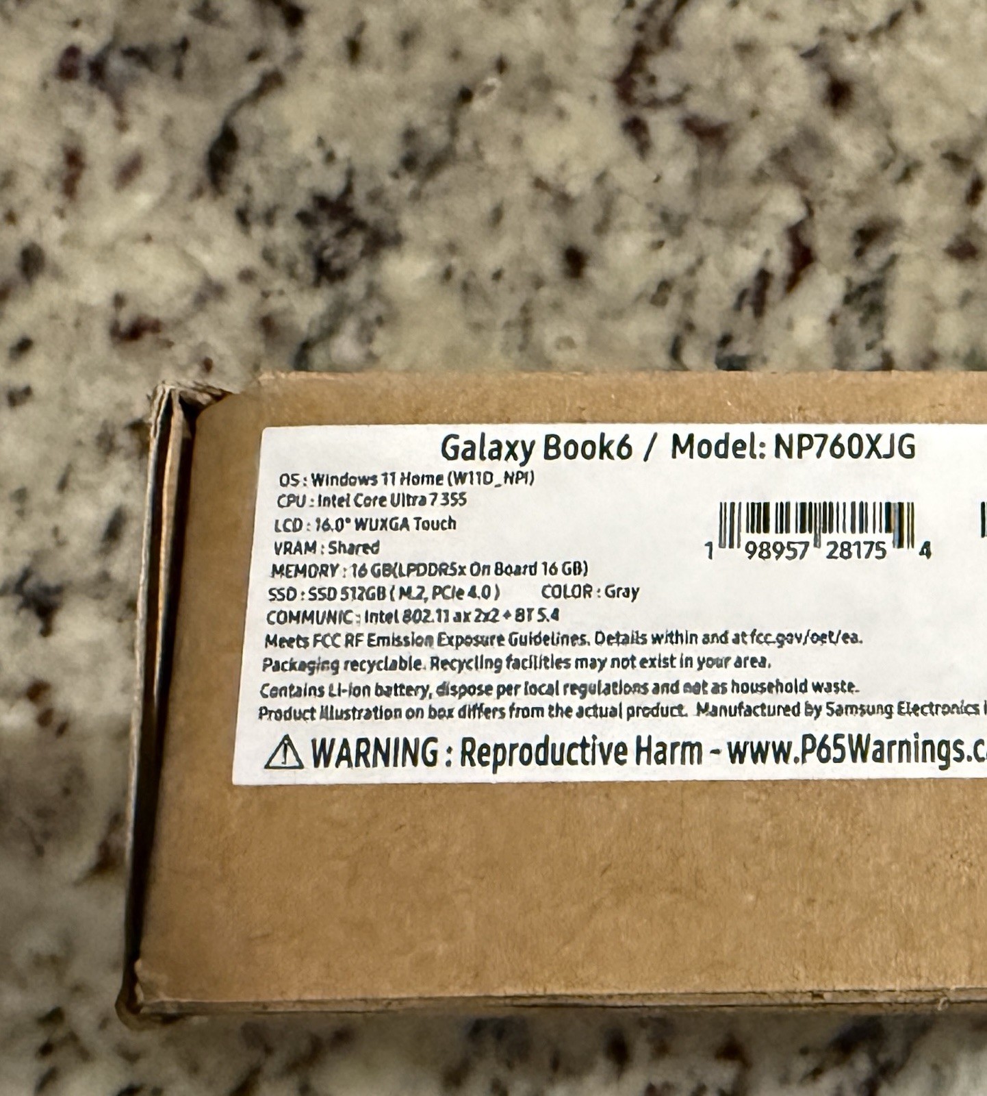 Samsung Galaxy Book6 16″ 120Hz IPS Touch Core Ultra 7-355 16G 512G Copilot+ NIB