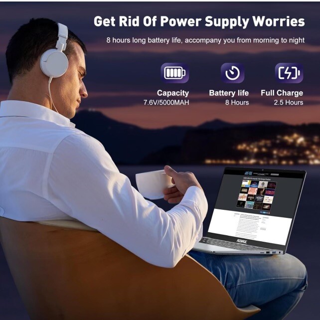 AMEMAGIC Laptop Computer 17GB DDR 512GB SSD,Quad-Core Intel N95 Processor,15.6Ip