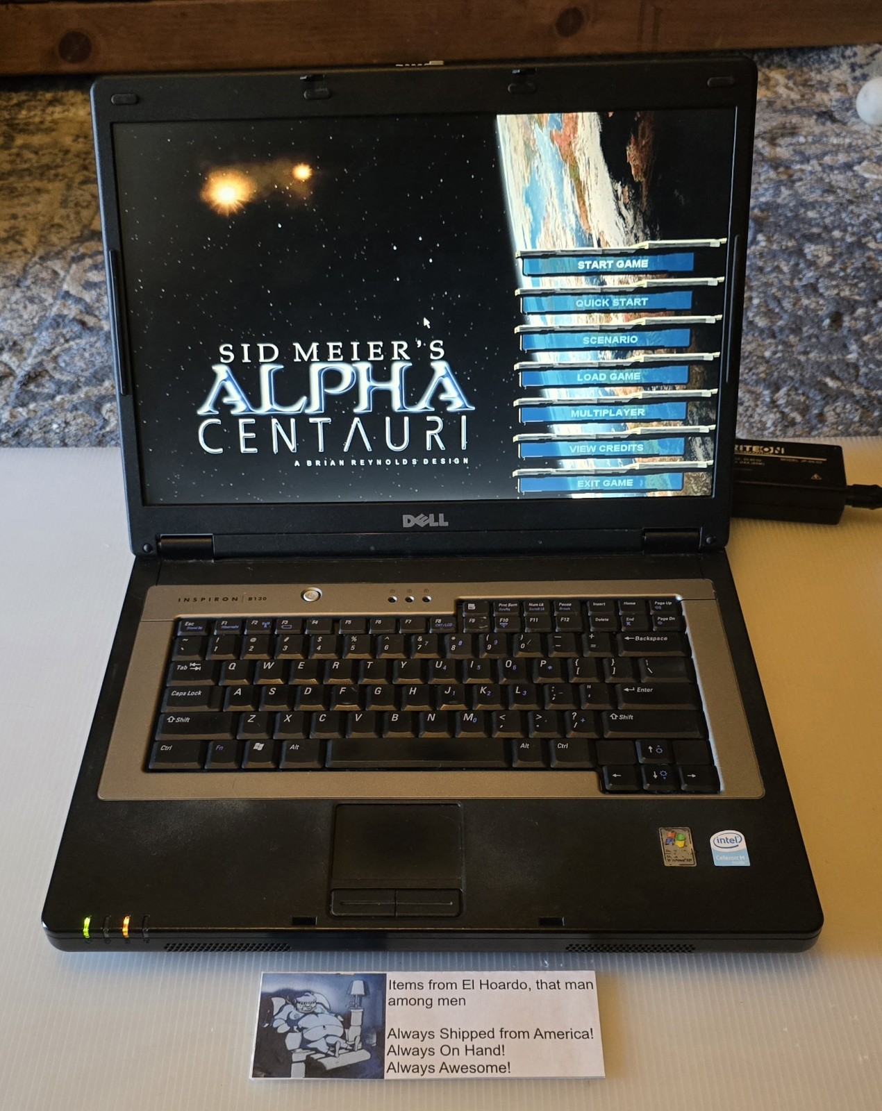 Dell Inspiron B130 Laptop 1GB Ram 40GB HDD 1.50 Ghz Celeron M Windows XP DVD