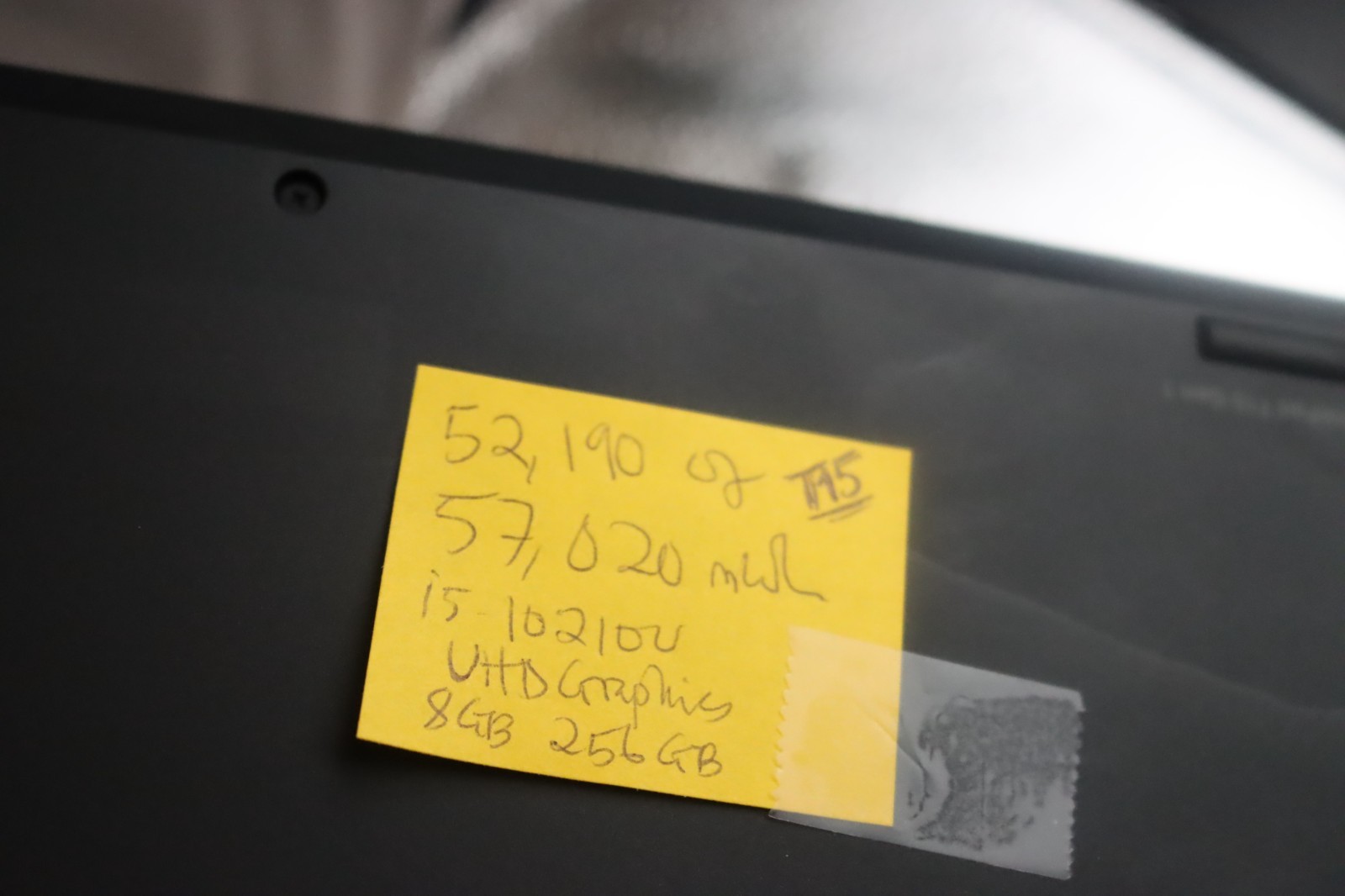 Lenovo ThinkPad T15 Gen 1 1.6 GHz i5-10210U 8GB Ram 256GB SSD – Very Good