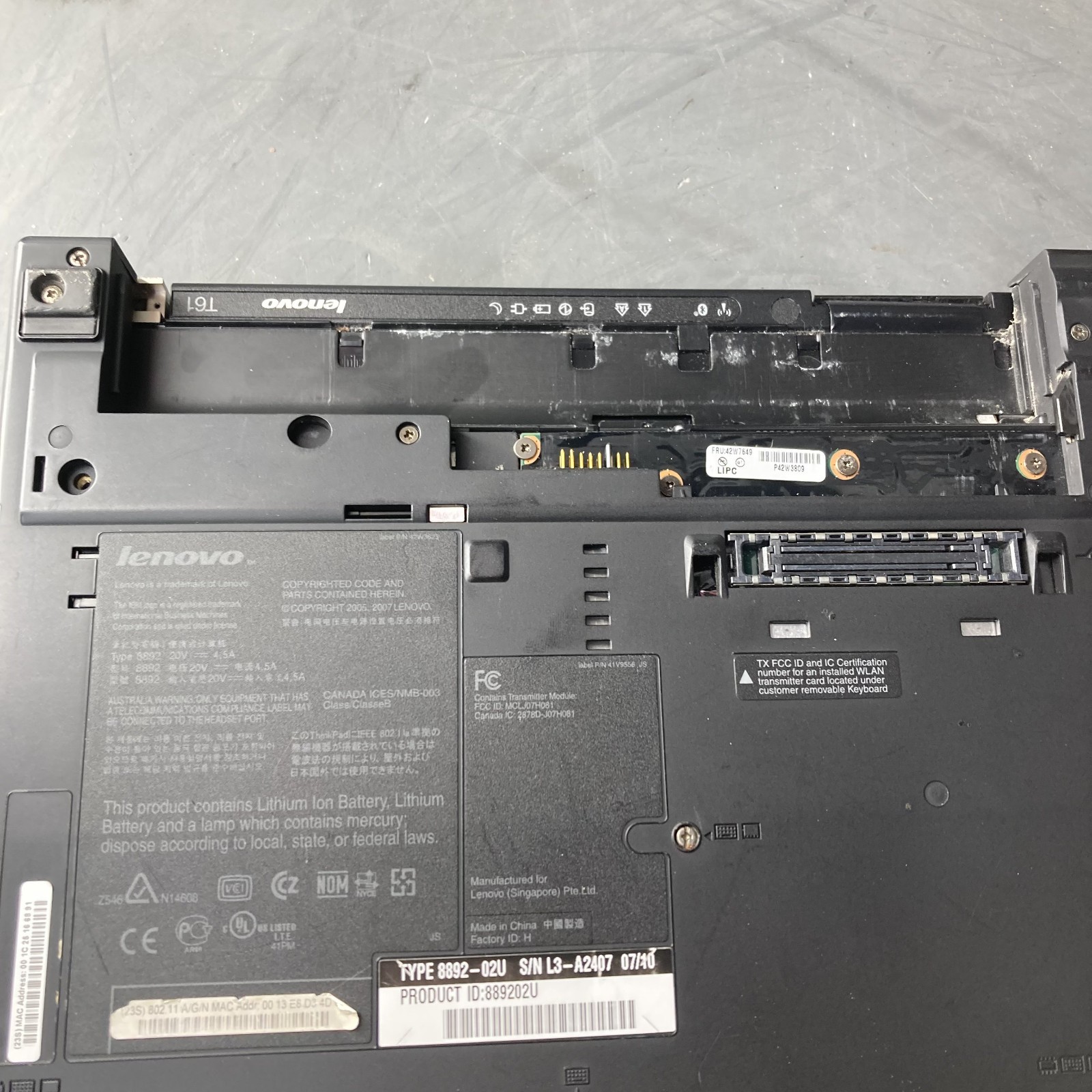 Lenovo ThinkPad T61 14″ Laptop Core 2 Duo T7500 2.20GHz 4GB RAM 120GB SSD WinXP
