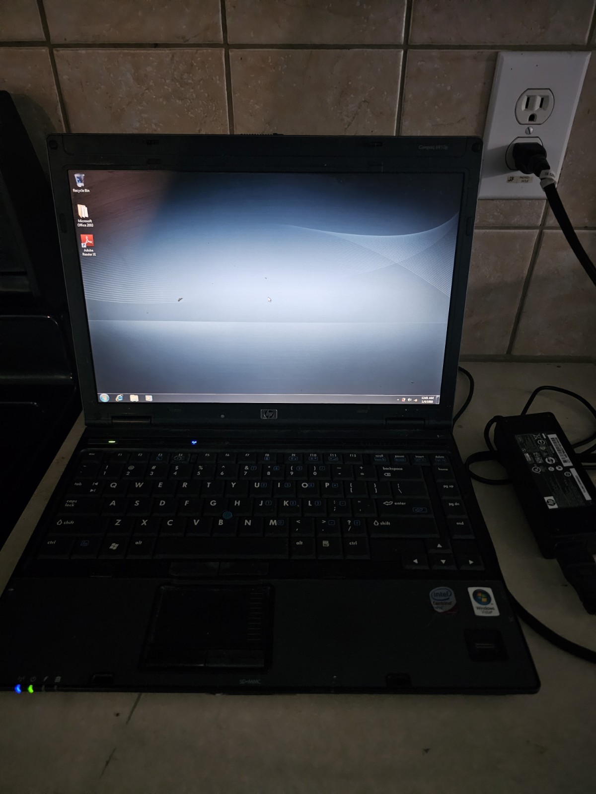 HP Compaq 6910p 80GB HDD Intel T7500 @ 2.00Ghz 2GB RAM Windows 7 – it runs!