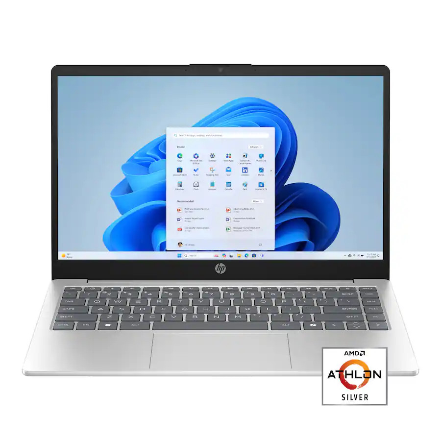 HP 14″ Laptop AMD Athlon Silver 7120U 4GB RAM 256GB SSD – Silver 14-EM0111DX