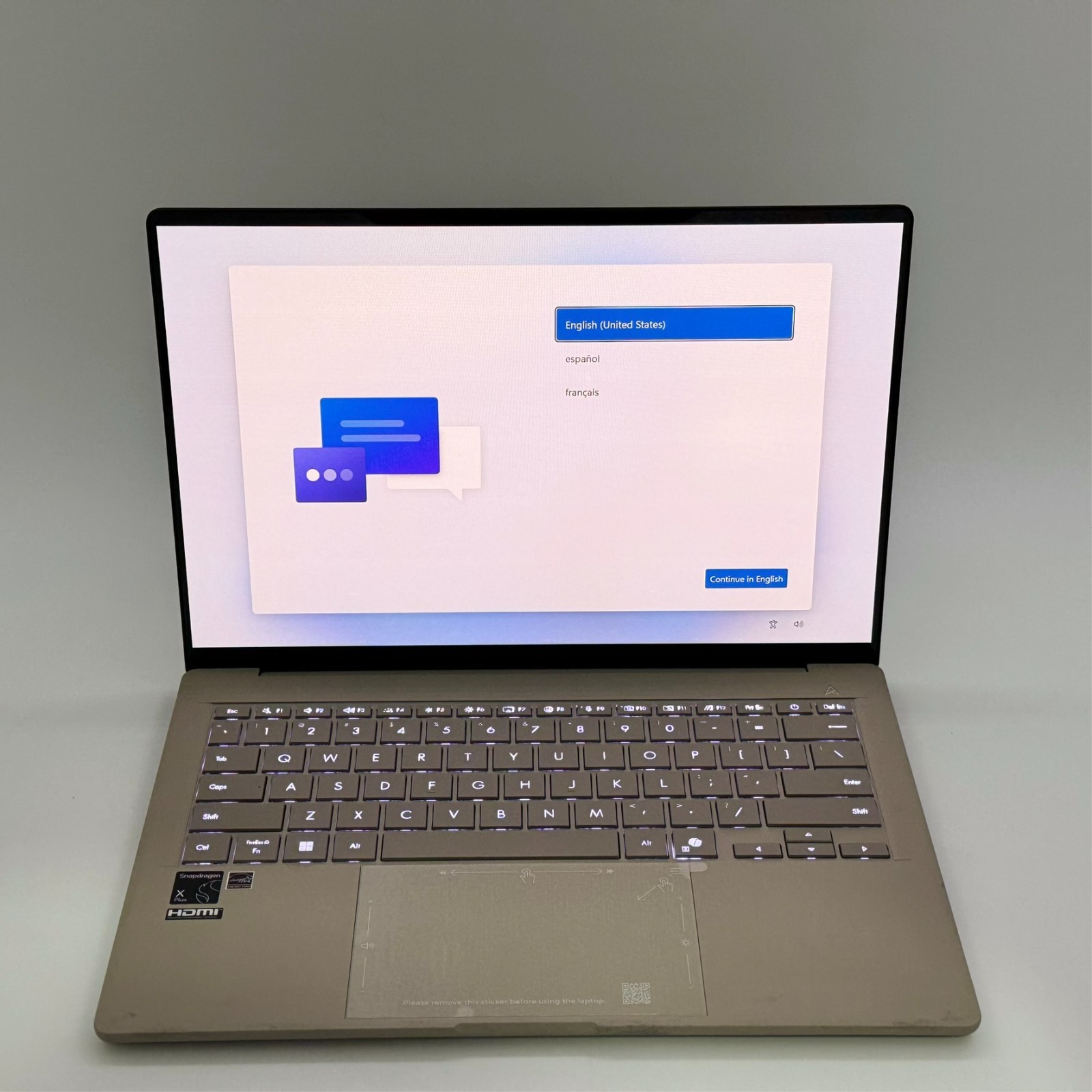 ASUS Zenbook A14 14″ OLED Laptop Snapdragon X Plus 16GB 512GB Copilot+ PC Beige