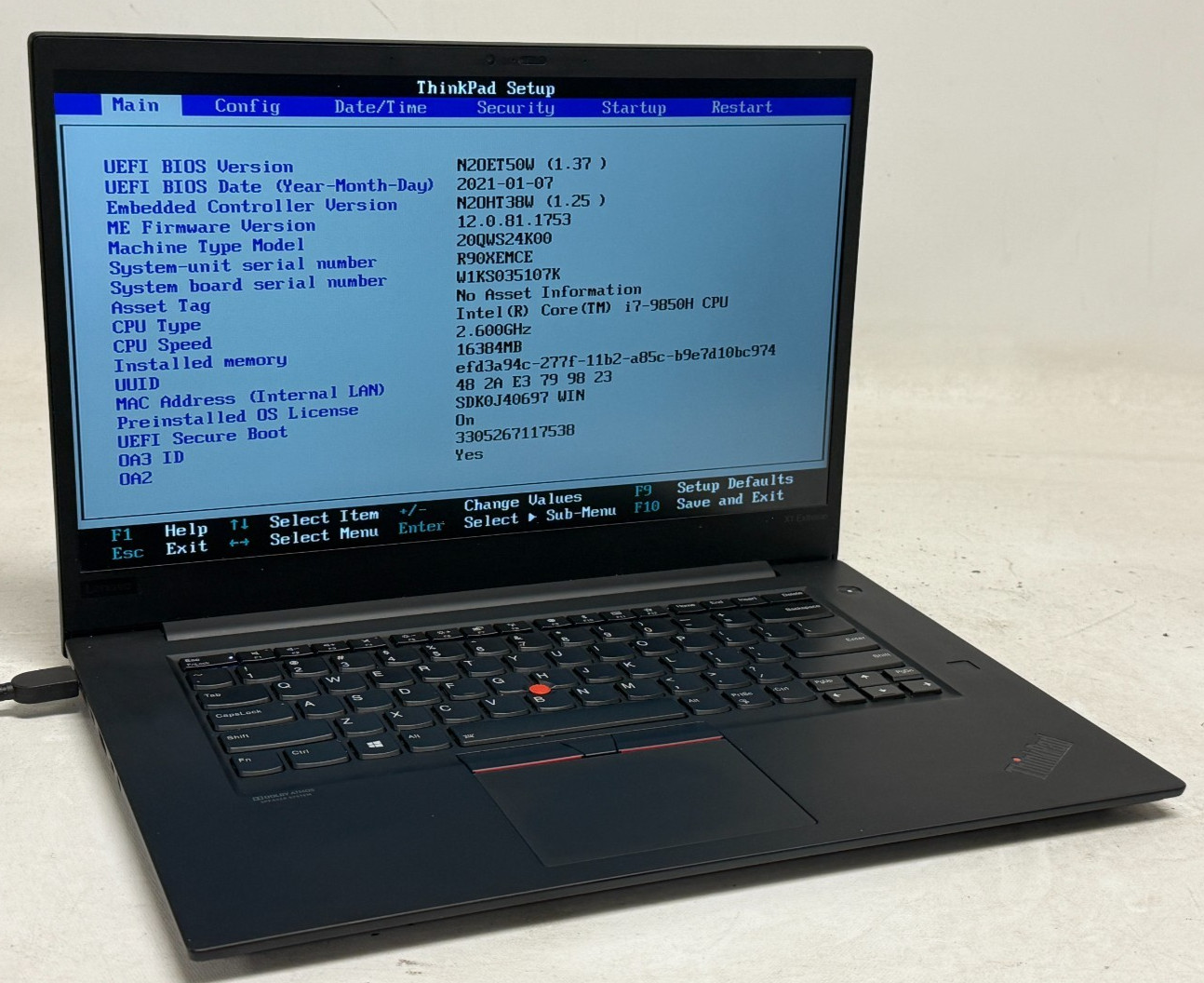 Lenovo ThinkPad x1 Extreme 15.6″ (i7-9850H – 16GB RAM – 2x256GB SSD – Win11Home)