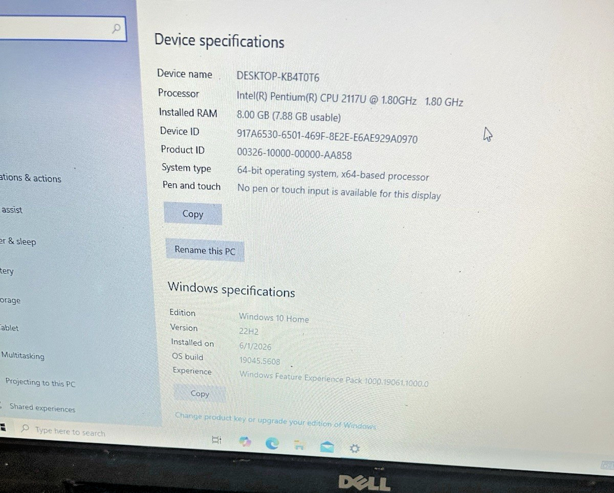 DELL Inspiron 15 3521 Intel 1.8 GHz 8GB RAM, Laptop, With Power Supply