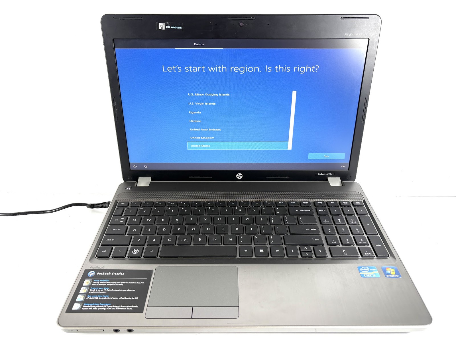 HP ProBook 4530s 15.6″ HD 2.2GHz i3 4GB RAM 500GB HDD Windows 10