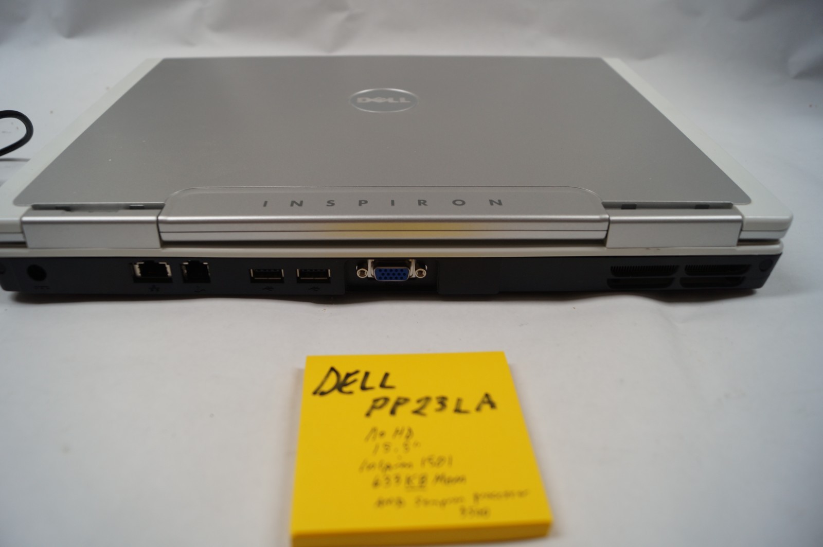 Dell Inspiron 1501- PP23LA 15.5″ 633 KB Mem AMD Sempron No HD WORKING PoR D152