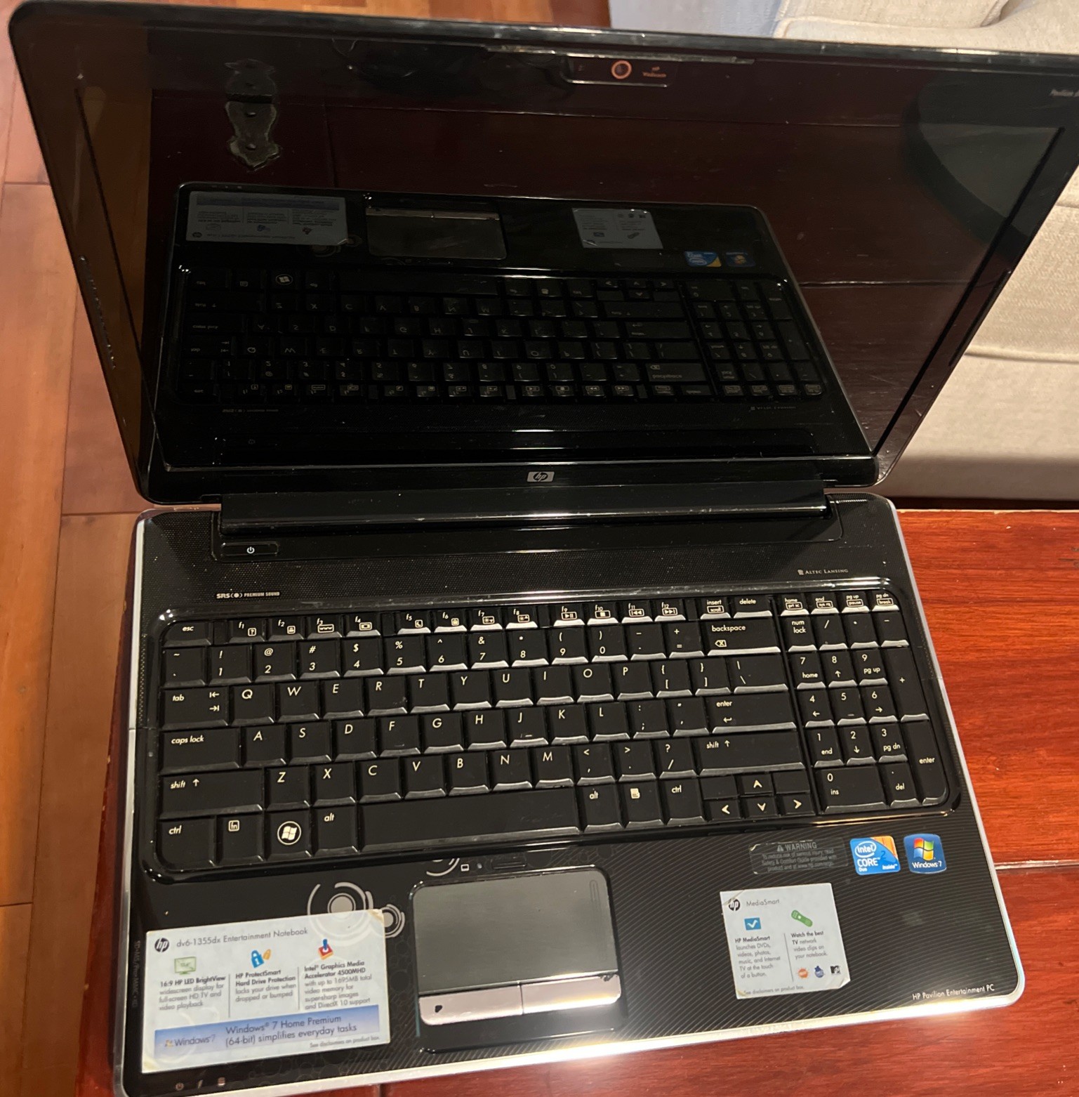 HP Pavilion Entertainment PC Dv6-1355dx Laptop. Untested. Rarely Used.